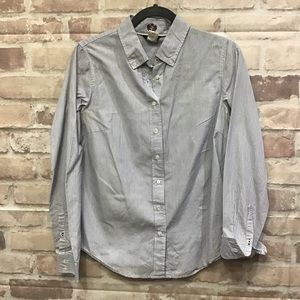 J Crew button down cotton striped shirt..size 8